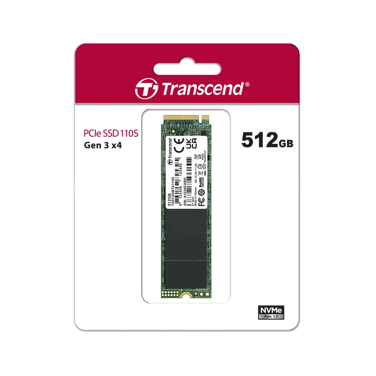 512GB PCIe 3.0 M.2 2280 SSD O218