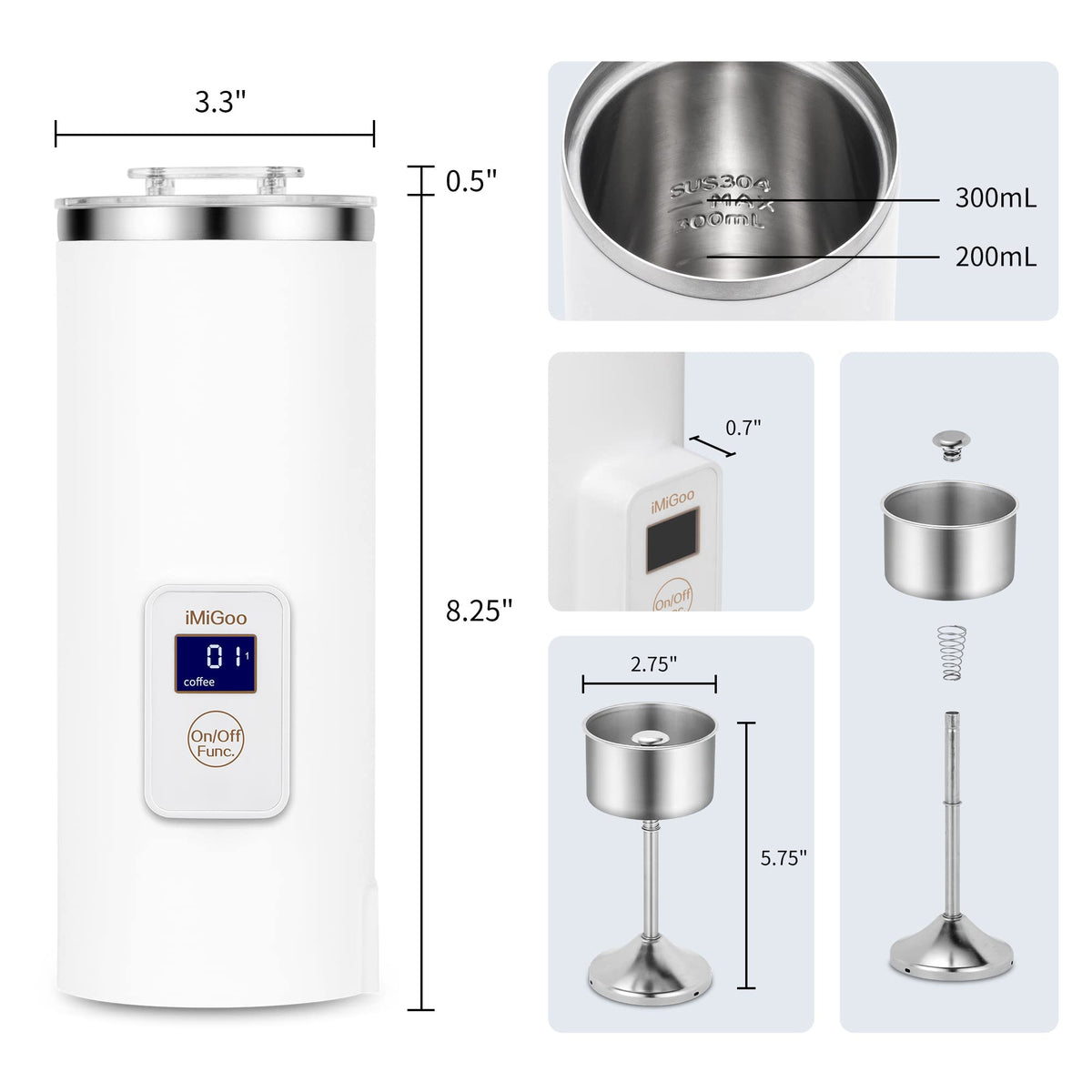 8oz Electric Coffee & Tea Percolator W9677