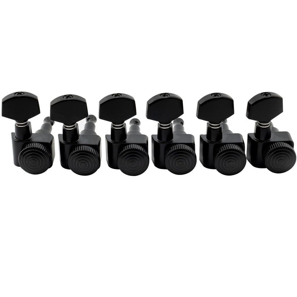 Black 6 Inline Locking Guitar Tuners Set C663