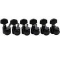 Black 6 Inline Locking Guitar Tuners Set C663