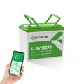 12V 100Ah Mini LiFePO4 Lithium Battery with Bluetooth W4195