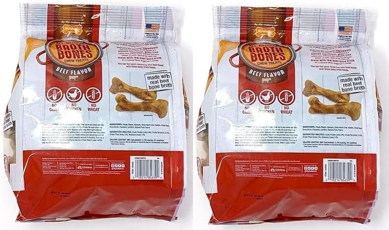 All-Natural Beef Broth Bones Dog Chew Treats O9946
