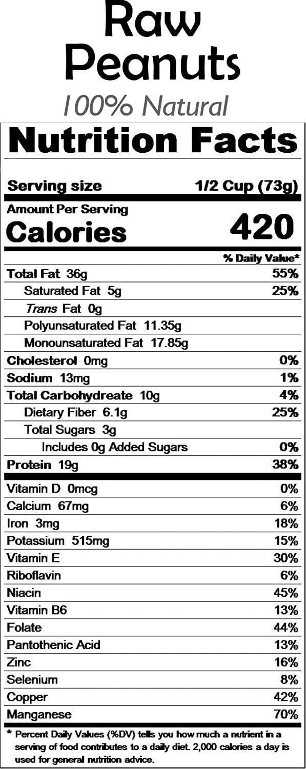 Raw Whole Peanuts With Skin 25lbs Bulk Box J755