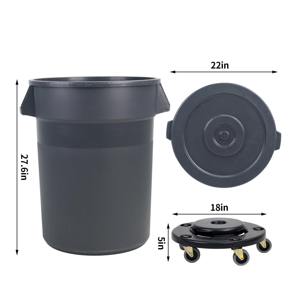 32 Gallon Outdoor Trash Can with Wheels P44389