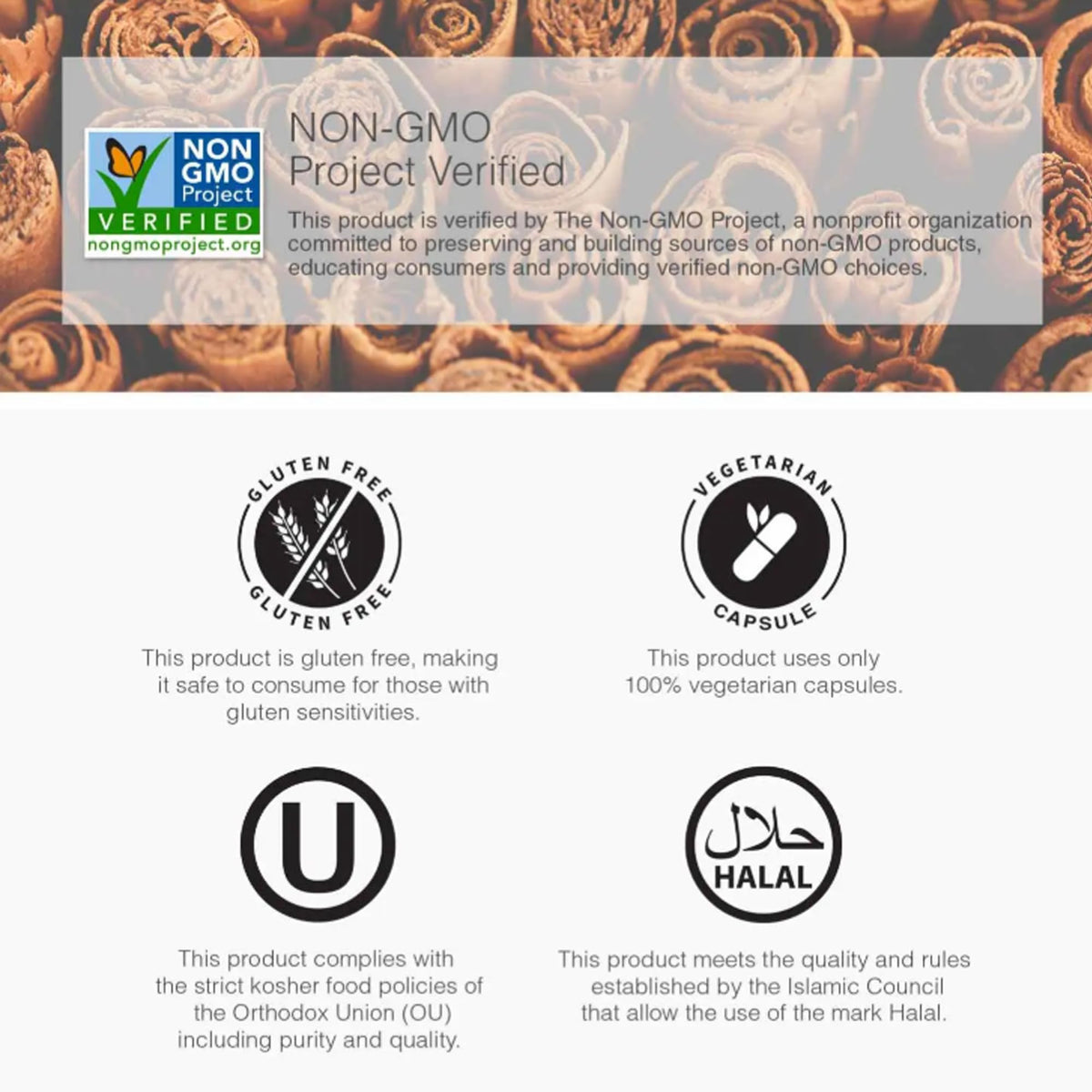 Cinnamon Supplement 1000mg 400 Vegetarian Capsules M336