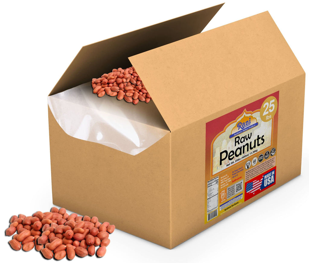 Raw Whole Peanuts With Skin 25lbs Bulk Box J755
