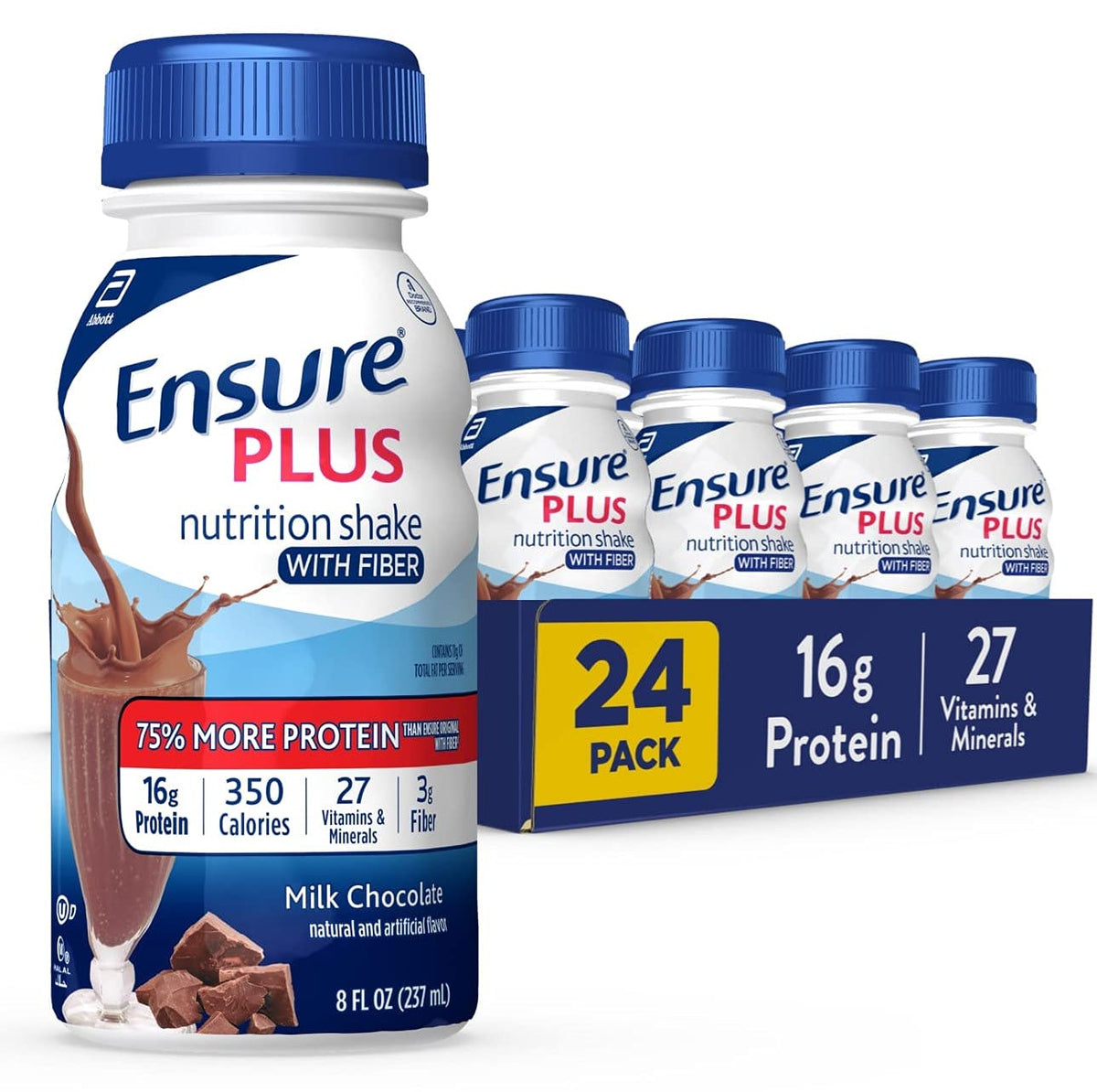 Nutrition Shake with 16 Grams of Protein, Milk Chocolate, 8 Fl Oz (Pack of 24) P51200