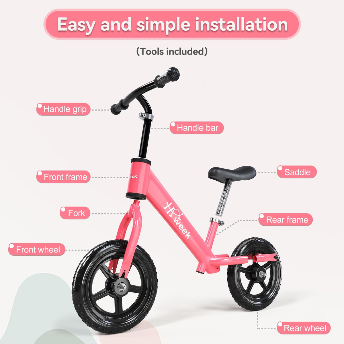 12” No Pedal Adjustable Toddler Balance Bike H815108