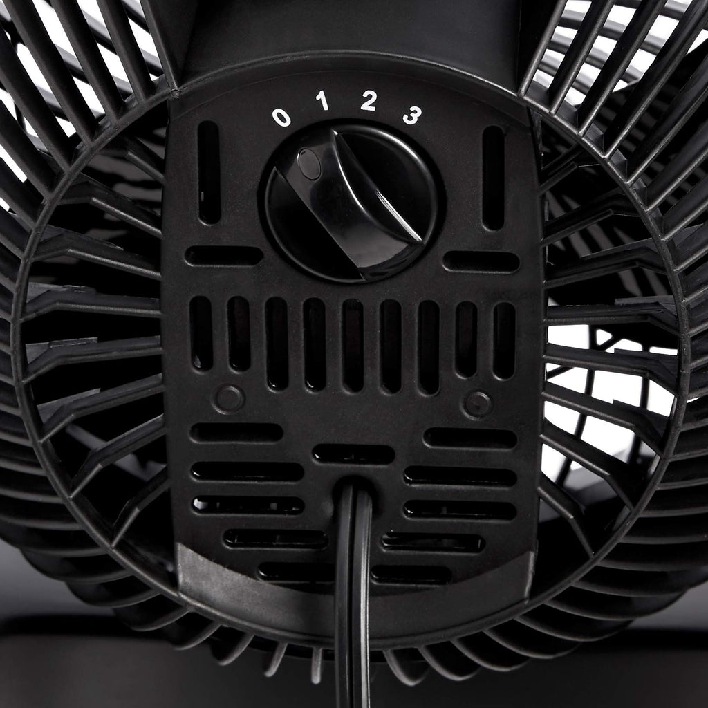 Black 3 Speed Air Circulator Desk Fan M62010