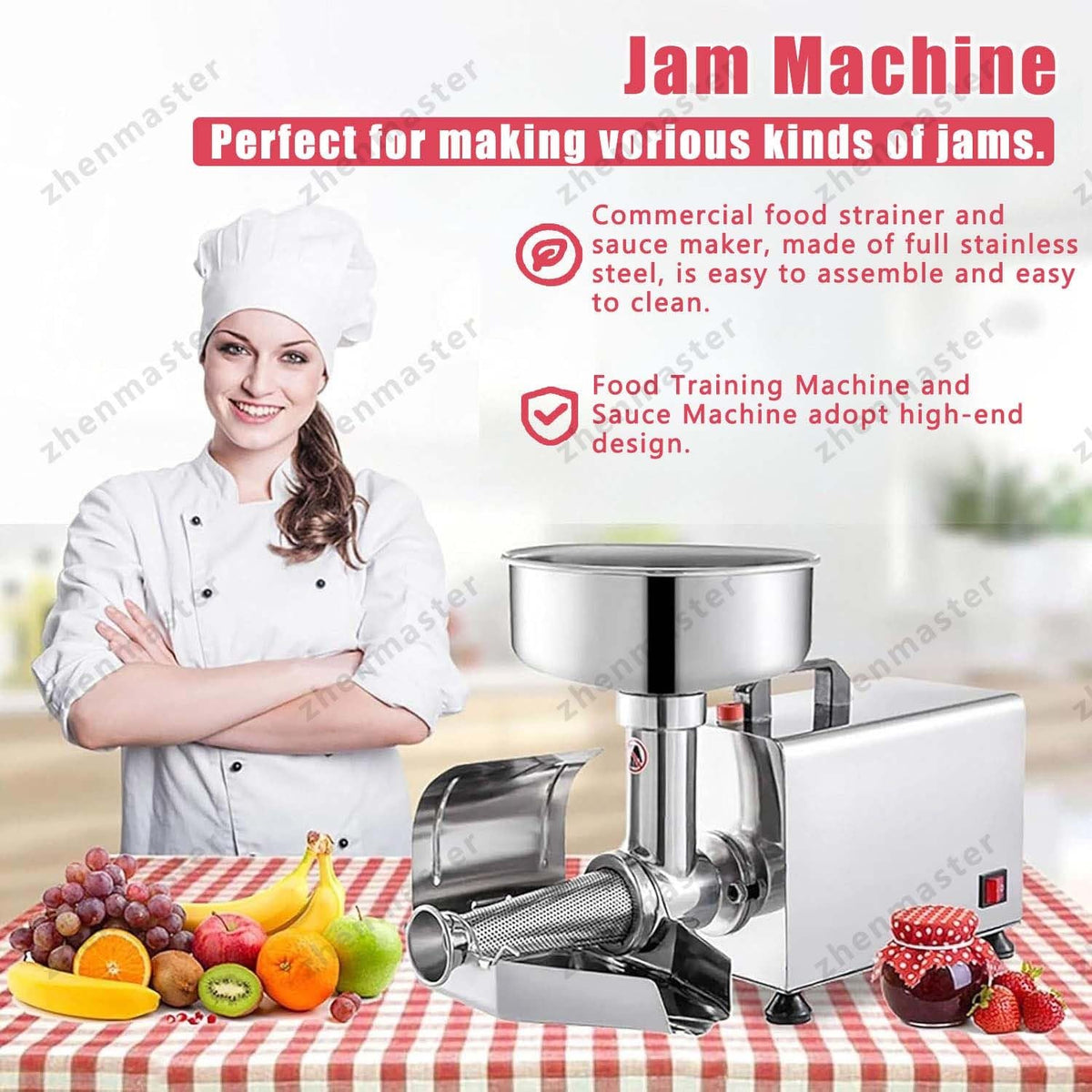 450W Stainless Steel Electric Tomato Strainer and Sauce Maker Z808190