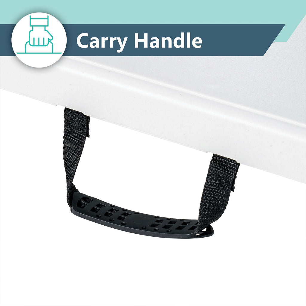 Portable Fold-in-Half Banquet Table 300 Lb Capacity White 6 Ft F811476