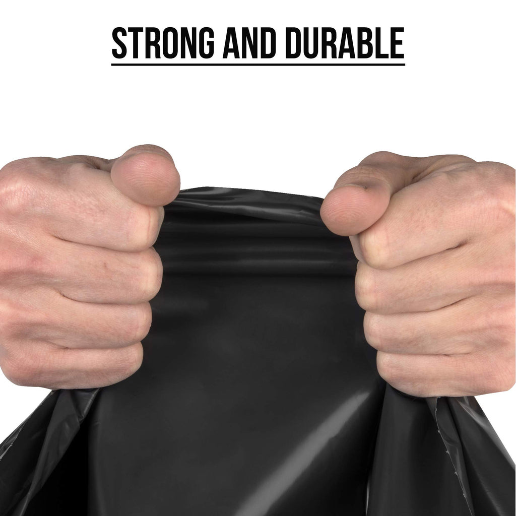 42 Gallon 4 MIL Black Heavy Duty Trash Bags Pack of 128 F298