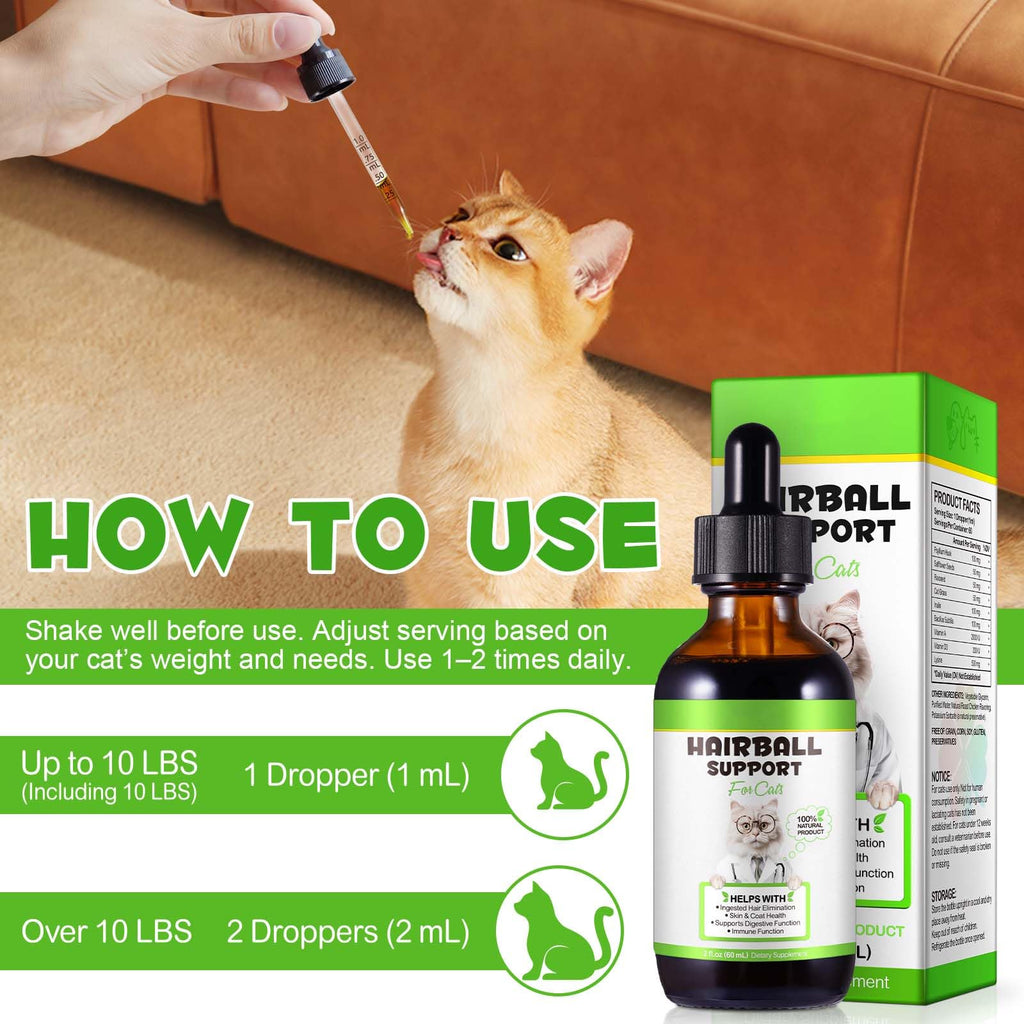 Natural Hairball Relief Drops with Pumpkin & Aloe 2 fl oz K915010
