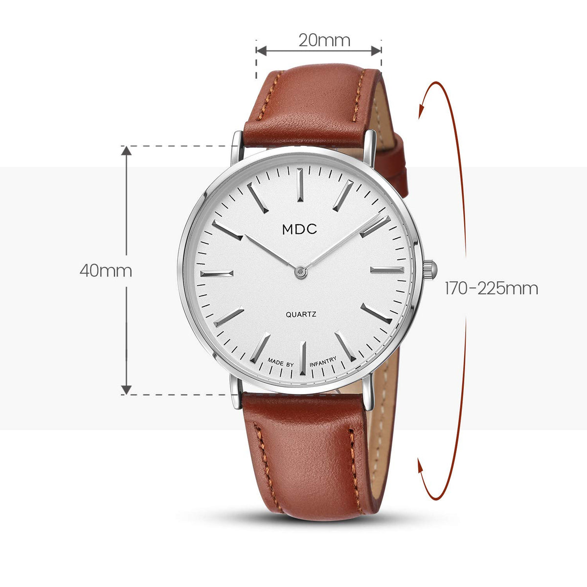 Minimalist Dress Watch Ultra Thin Leather Band F861