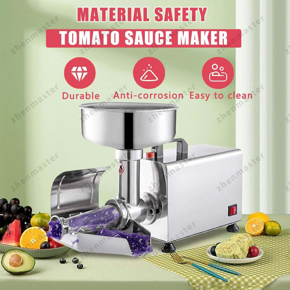 450W Stainless Steel Electric Tomato Strainer and Sauce Maker Z808190
