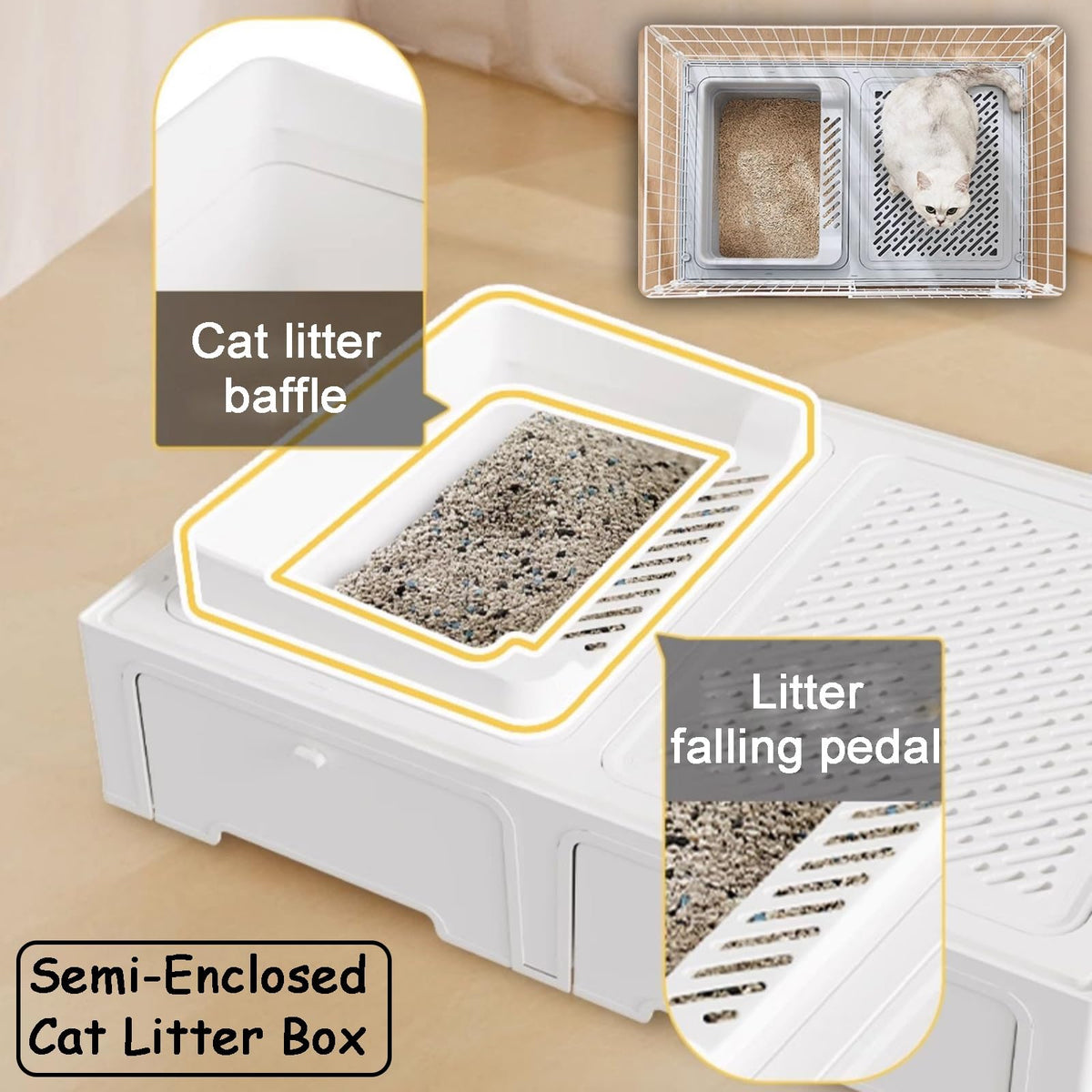 4 Tier Indoor Cat Enclosure with 3 Jumping Platforms Y198