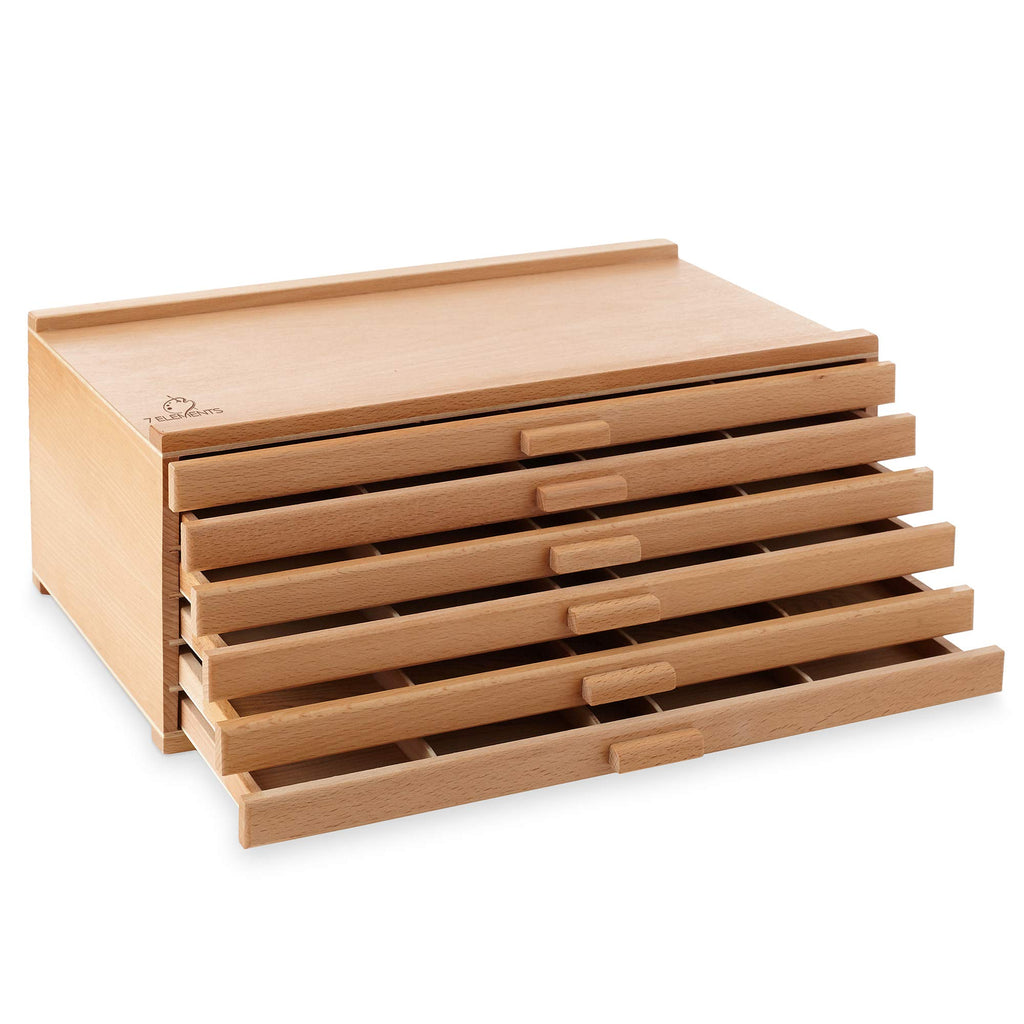 6 Drawer Wooden Artist Storage Box Z18570