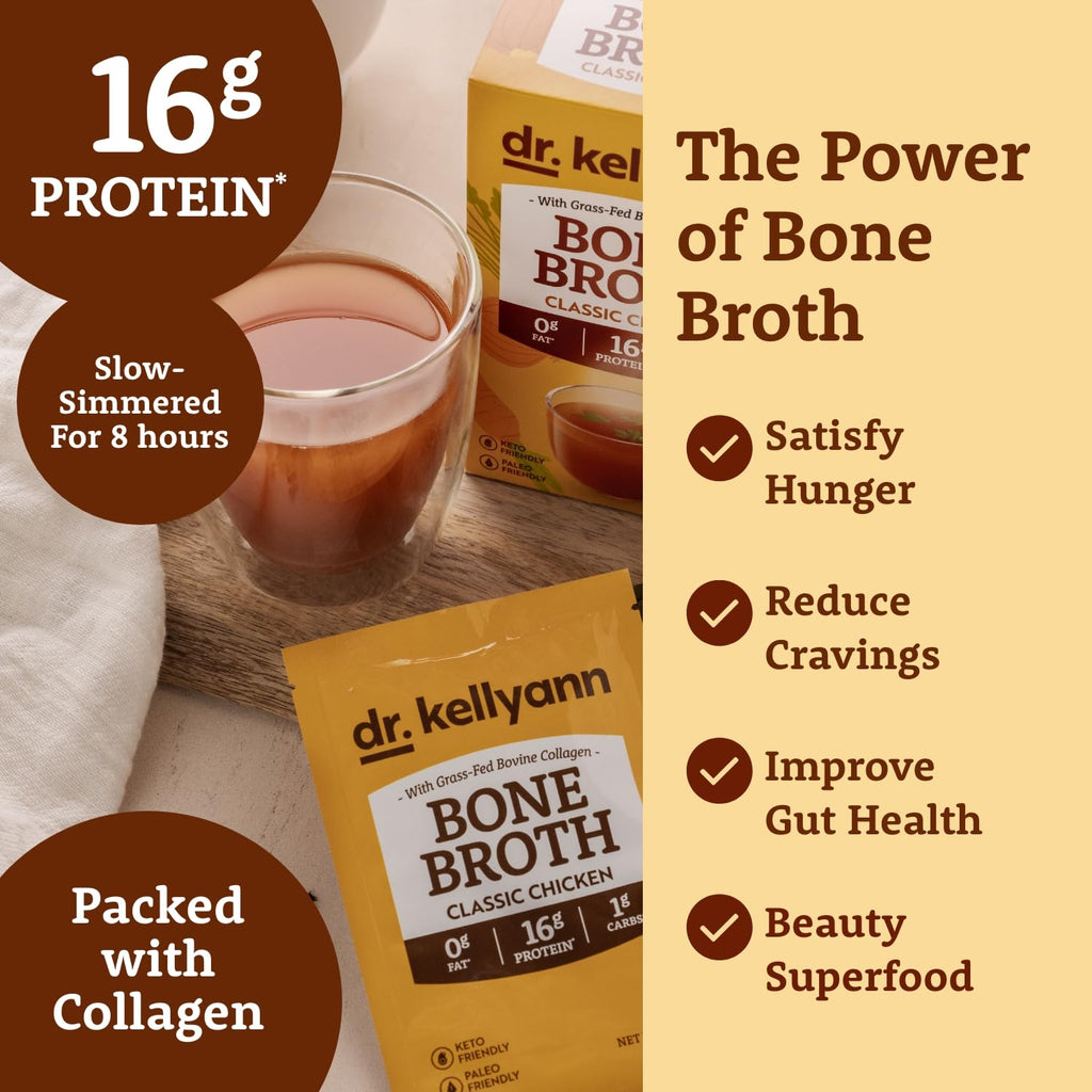 Bone Broth Powder Packets Classic Chicken Flavor 70 servings X204