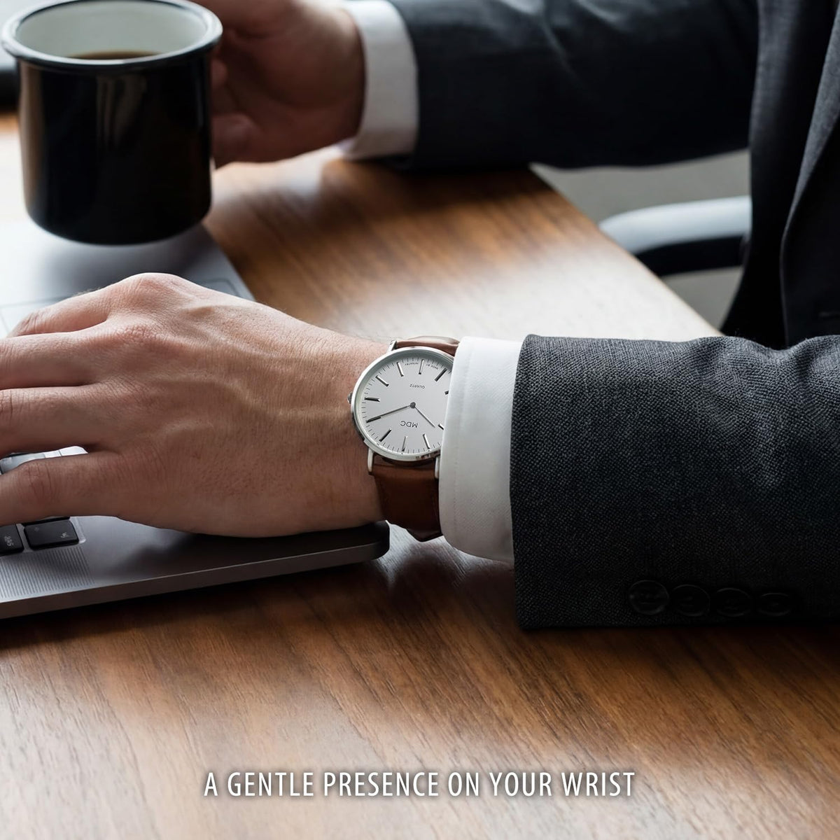 Minimalist Dress Watch Ultra Thin Leather Band F861