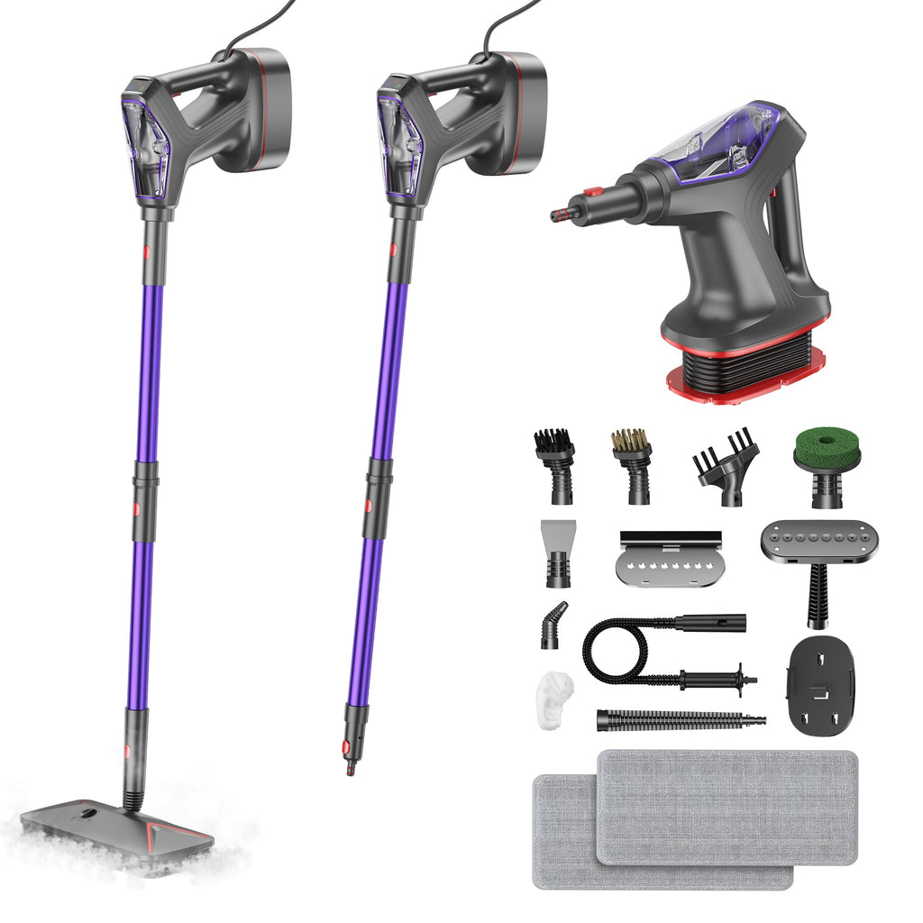 Heavy Duty All-in-One Steam Mop with Detachable Handheld Steamer H274838
