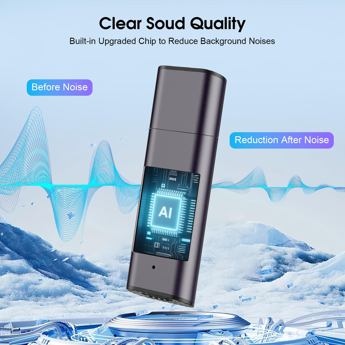 64GB Voice Activated Digital Voice Recorder with Noise Reduction T978662