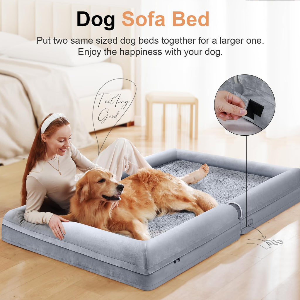 Light Grey 36 x 27 Inch Orthopedic Dog Bed S99555