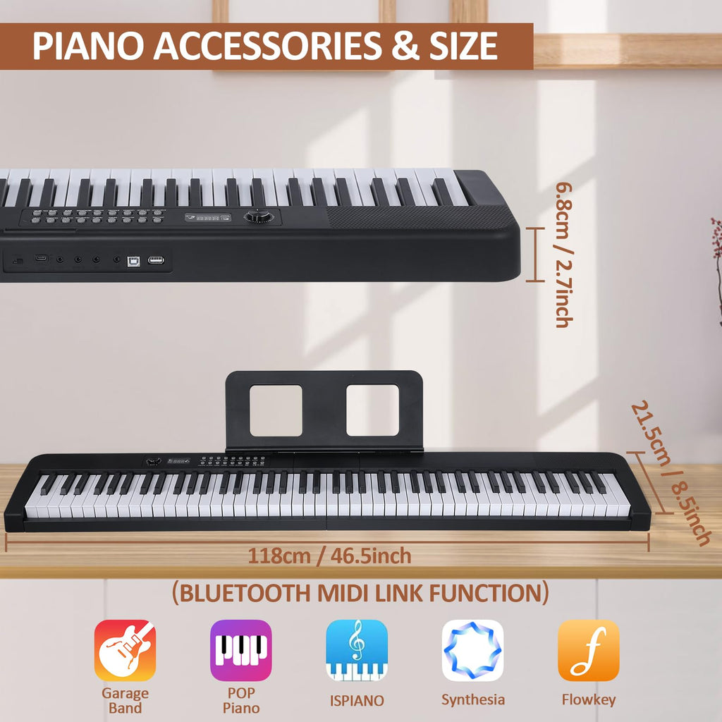 88 Key Electric Digital Piano with Semi Weighted Keys Y551853
