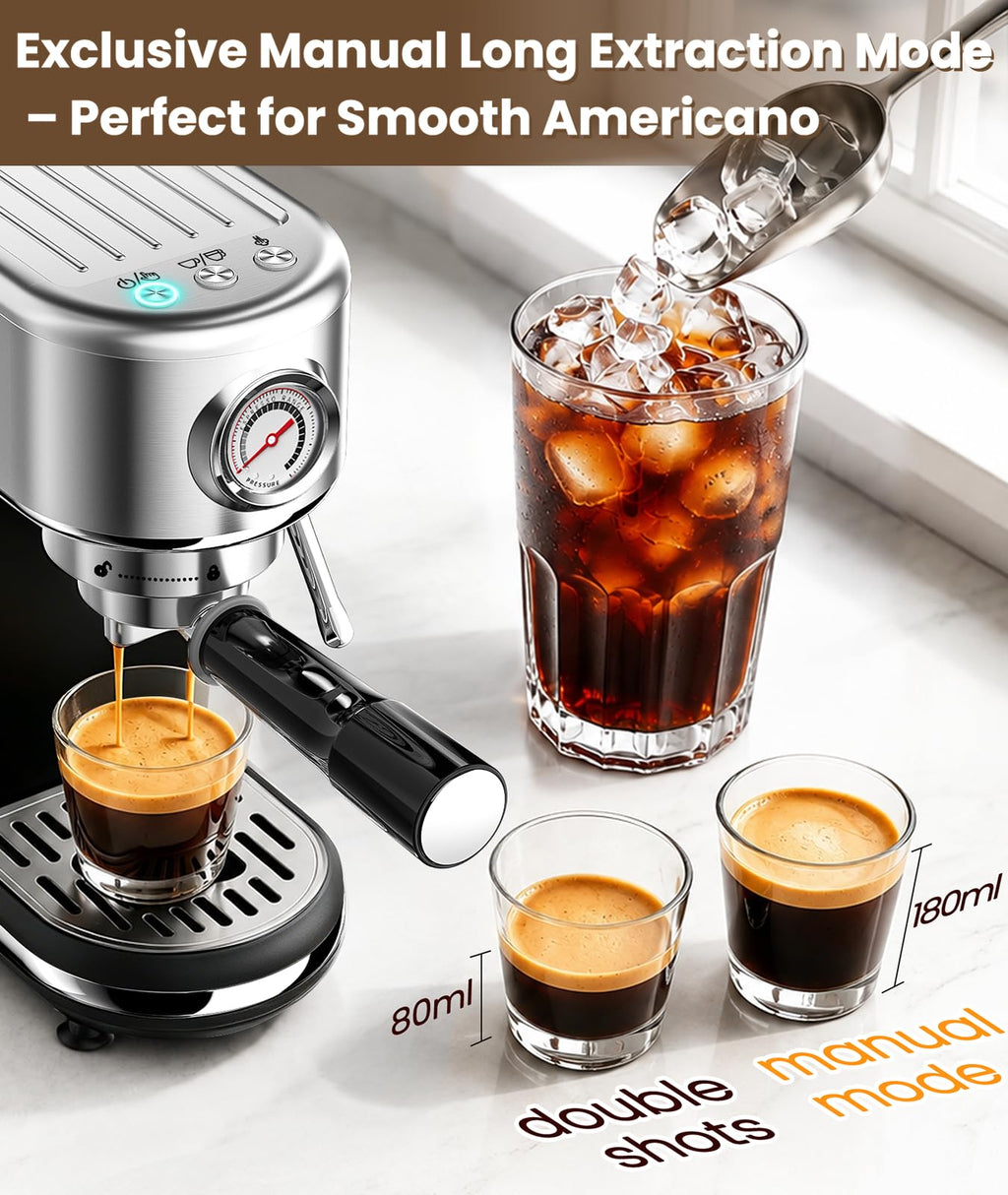 20 Bar Espresso Coffee Machine with Milk Frother R79580