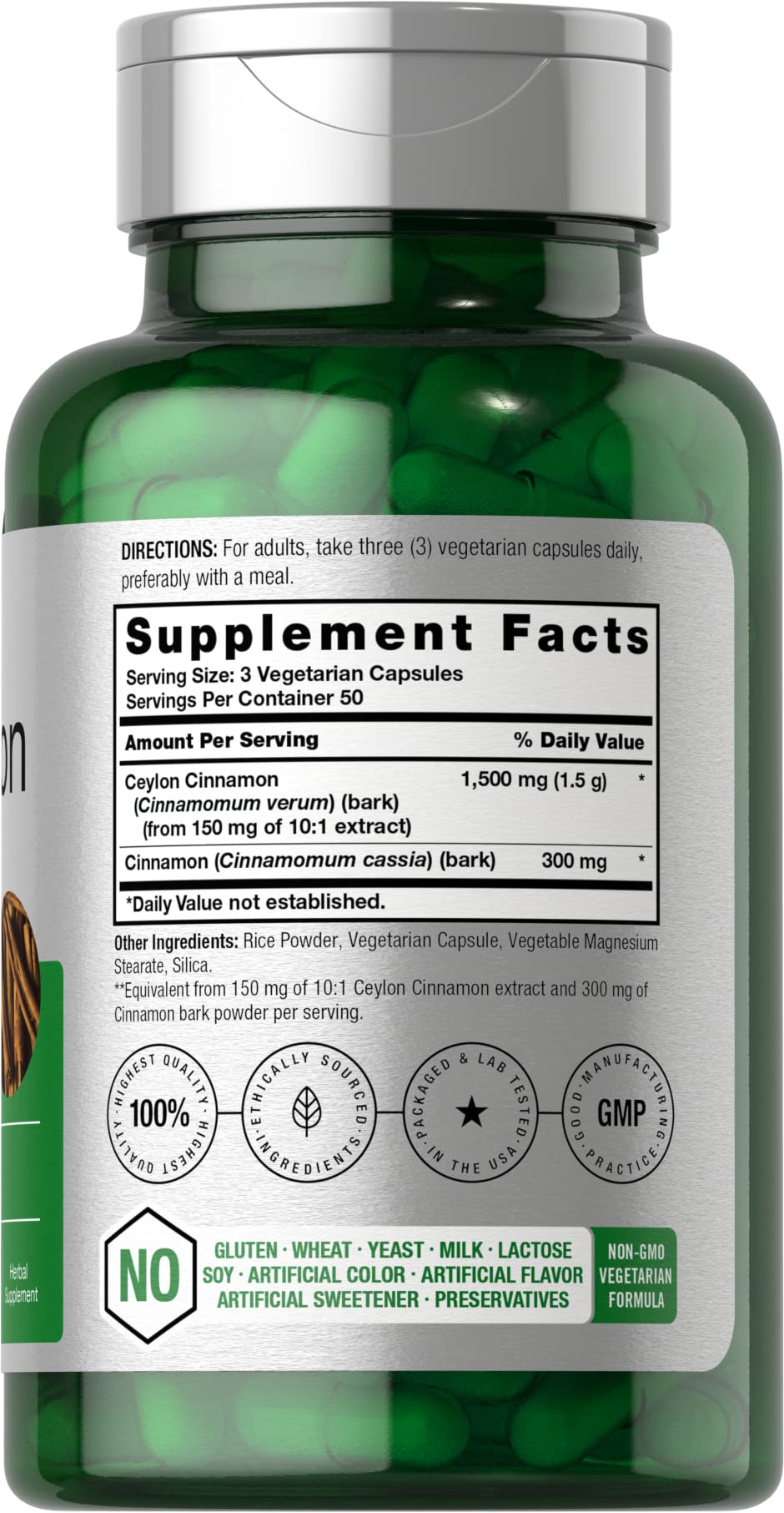 Cinnamon Capsules 150 Count R107
