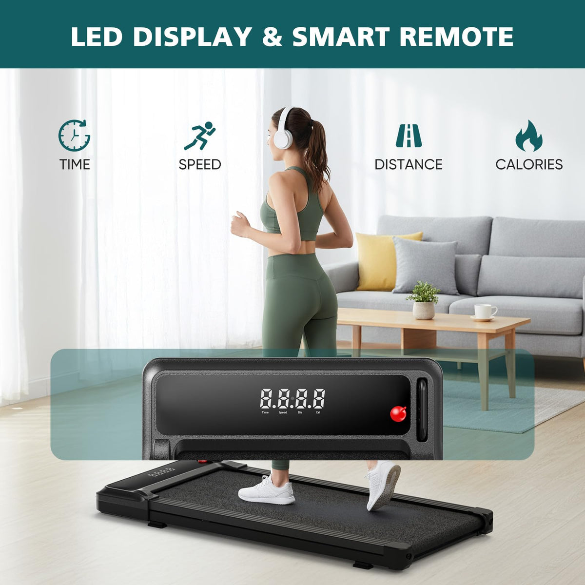 3-in-1 Walking Pad Treadmill H16179