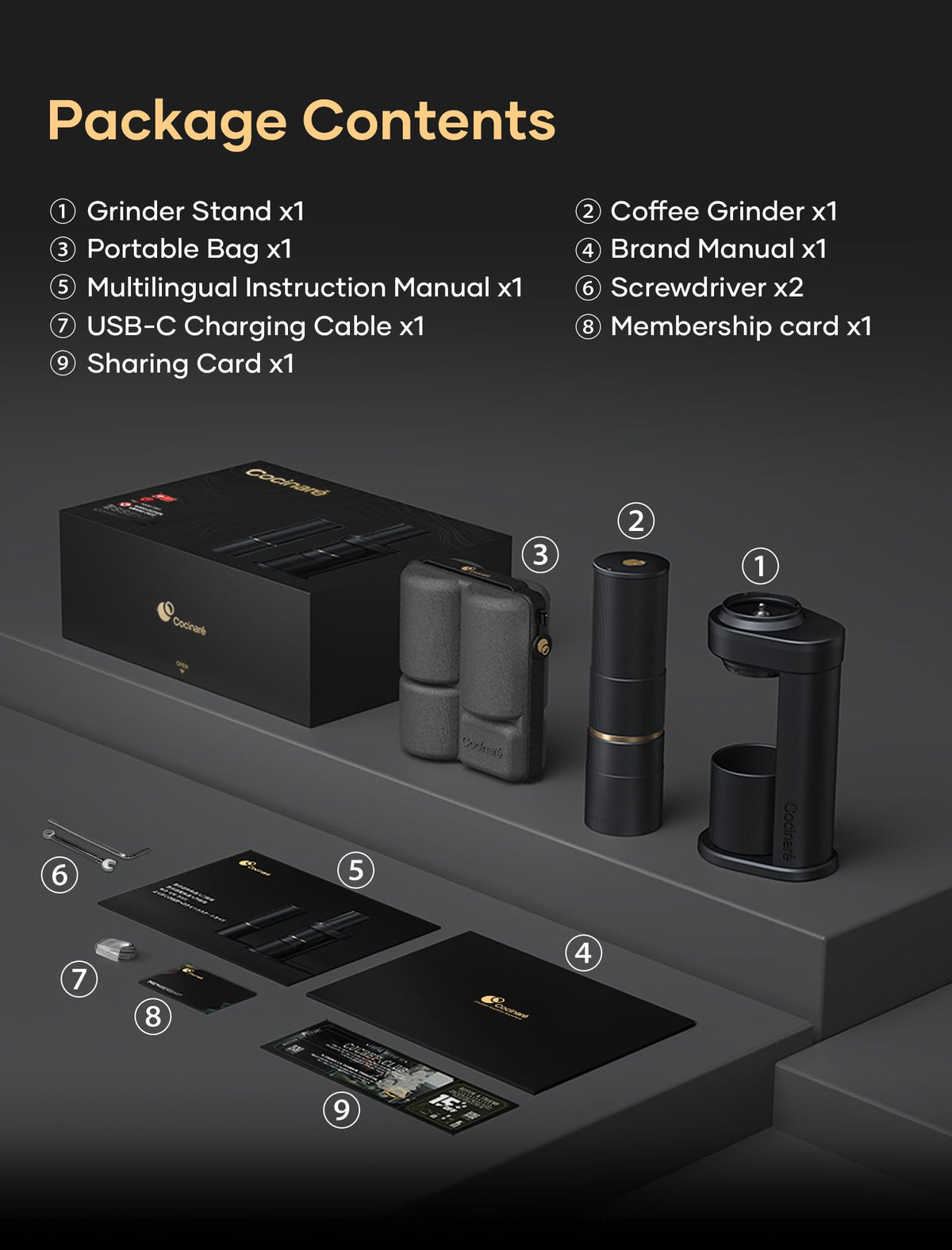 Electric Portable Burr Coffee Grinder H4294