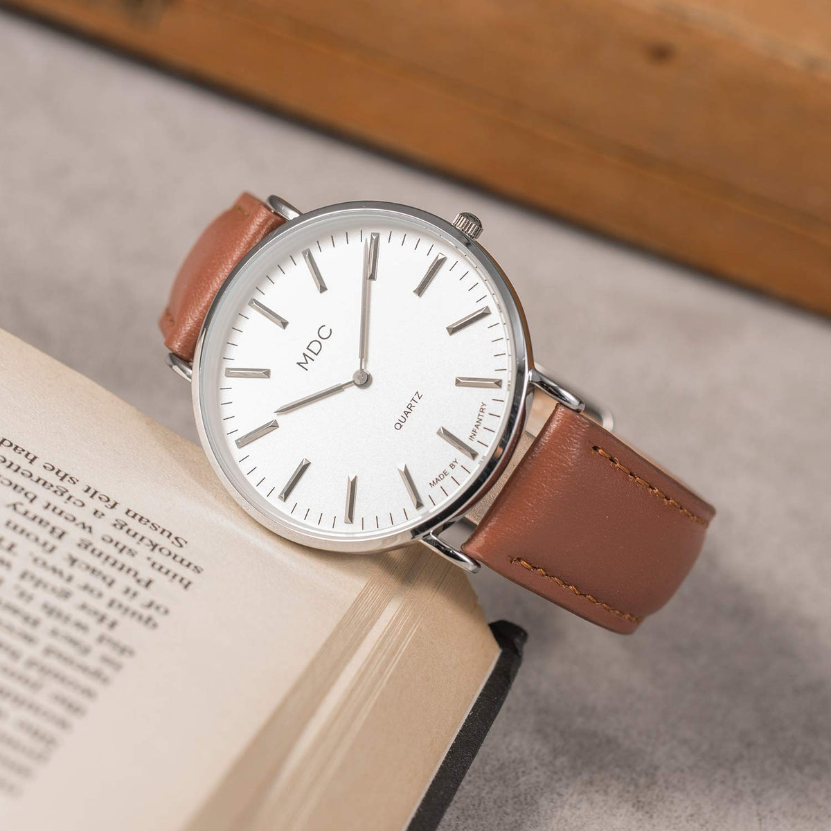 Minimalist Dress Watch Ultra Thin Leather Band F861