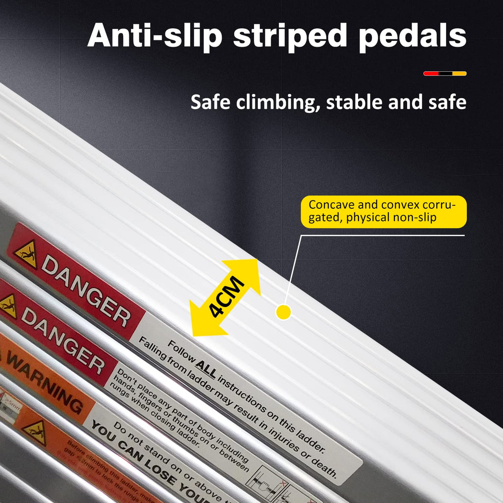 Aluminum Telescoping Ladder 20 FT 330 Lb Capacity R20527