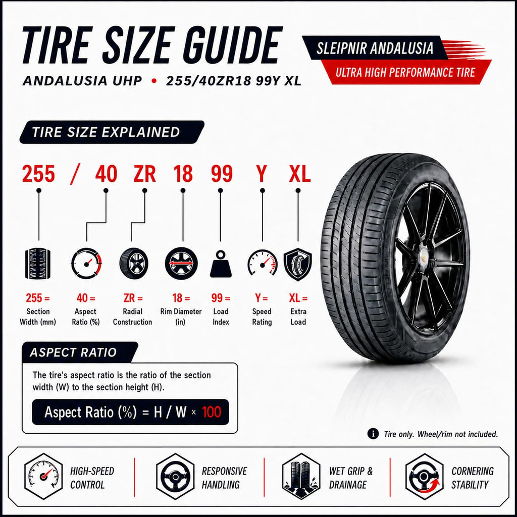 225/40ZR18 92Y XL Ultra High Performance All Season Tires K264304