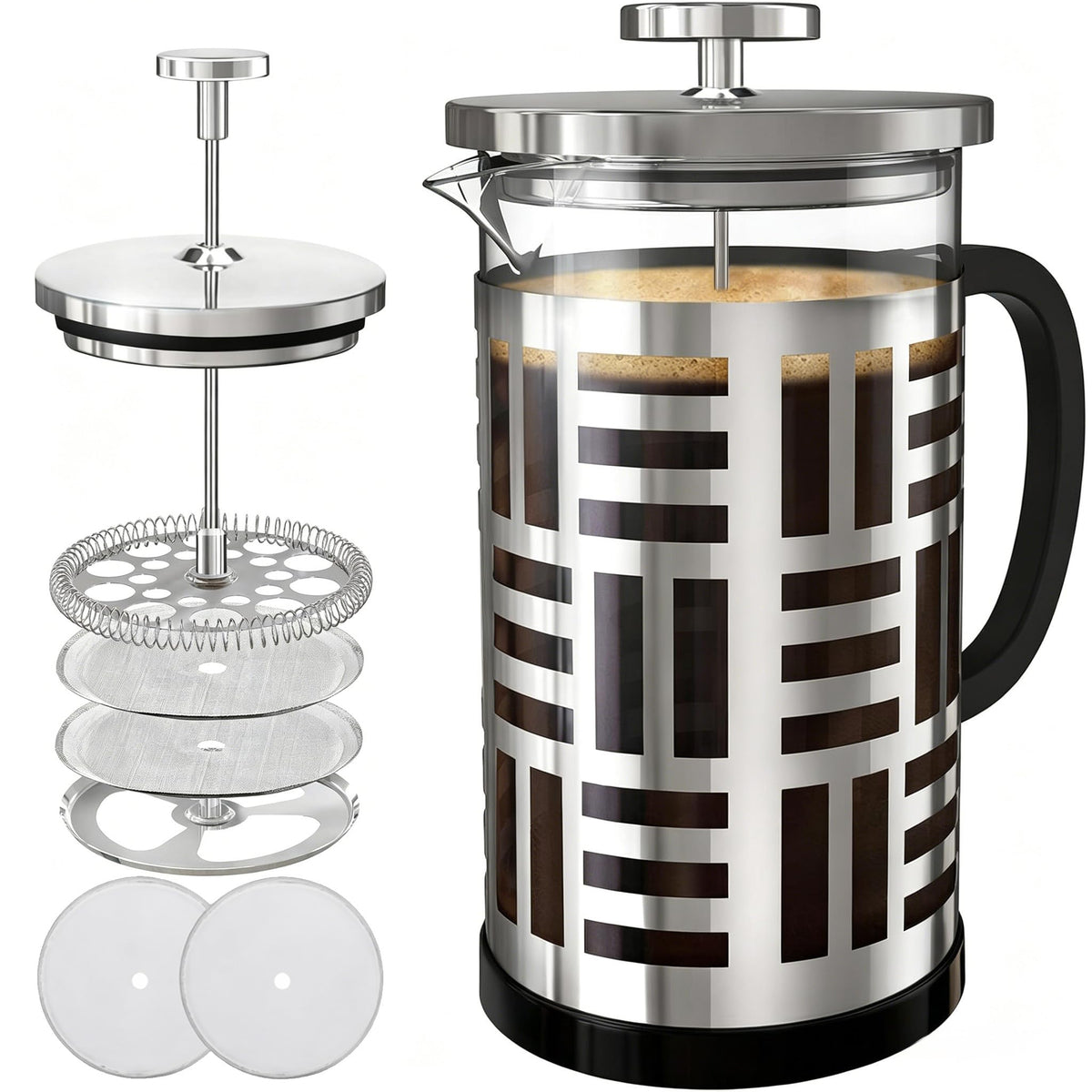34 oz Brushed Stainless French Press Z595