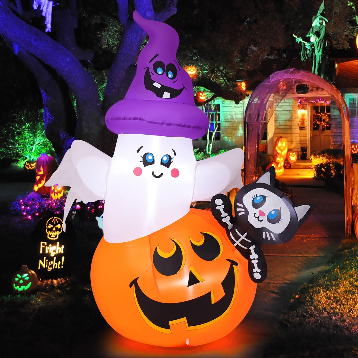 5 FT Halloween Inflatables with Built-in LEDs F237