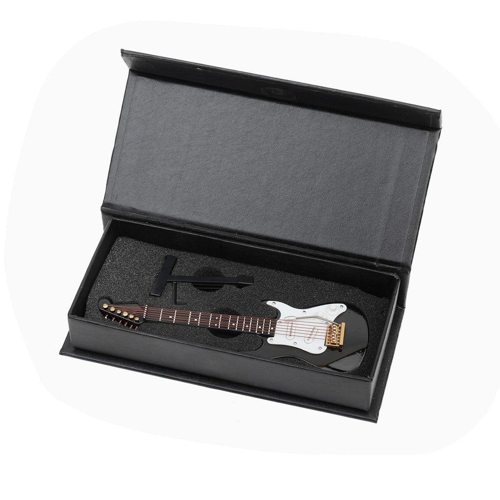 Miniature Electric Guitar Replica with Stand and Case K16872