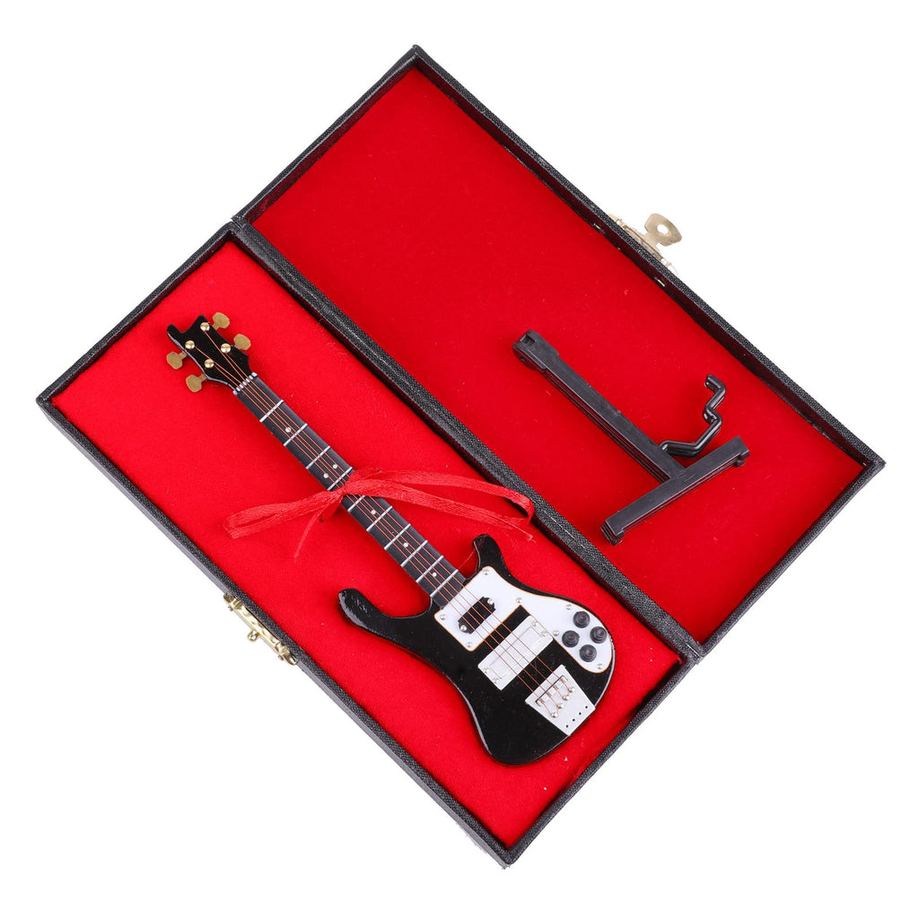 Miniature Electric Bass Guitar with Stand and Case G6769