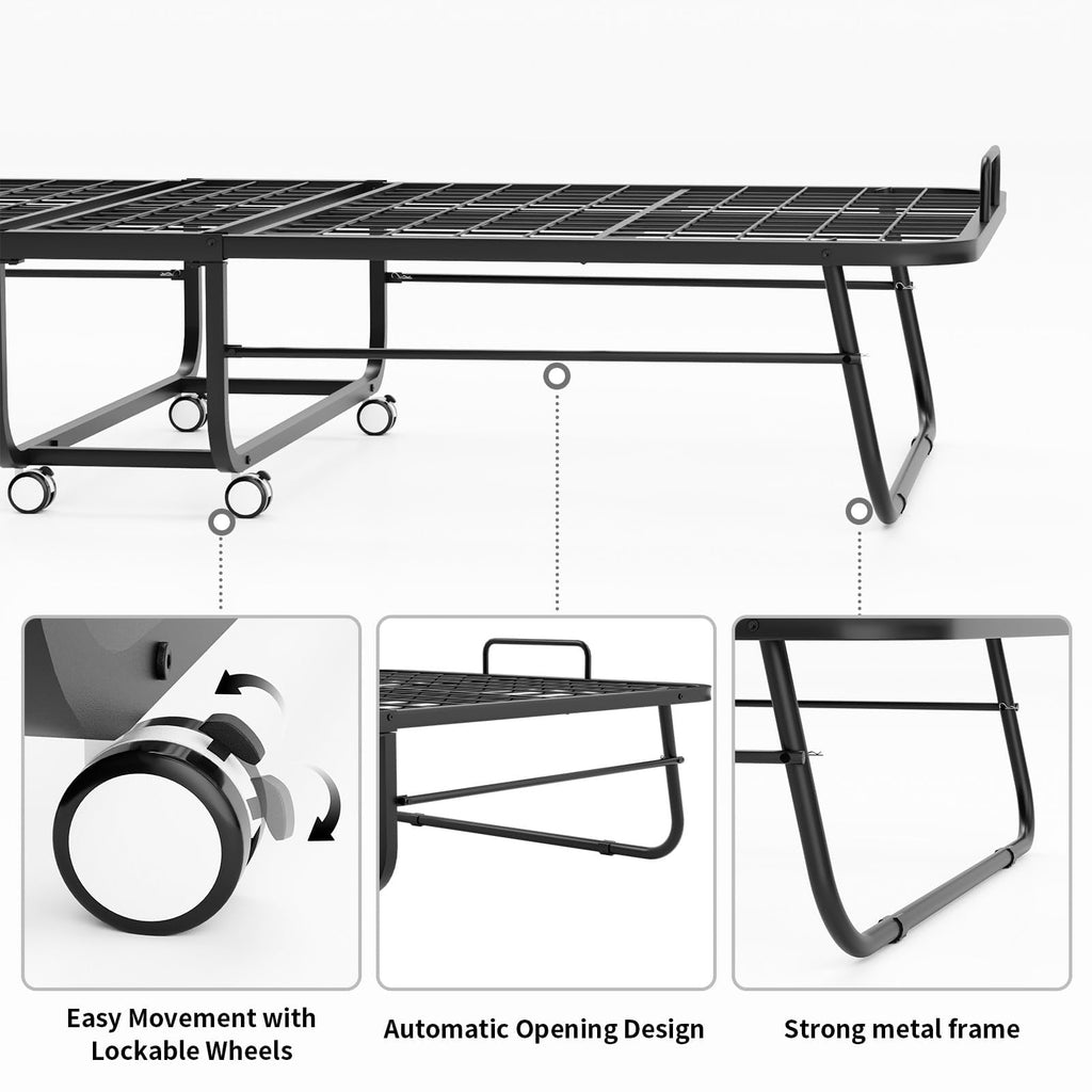 Folding Bed with Memory Foam Mattress Z930