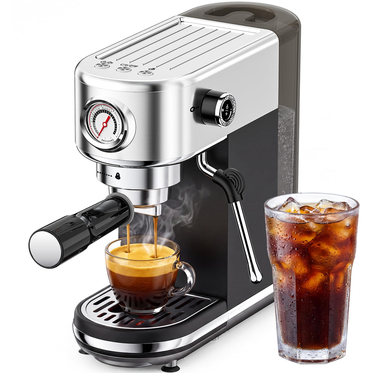 20 Bar Espresso Coffee Machine with Milk Frother R79580