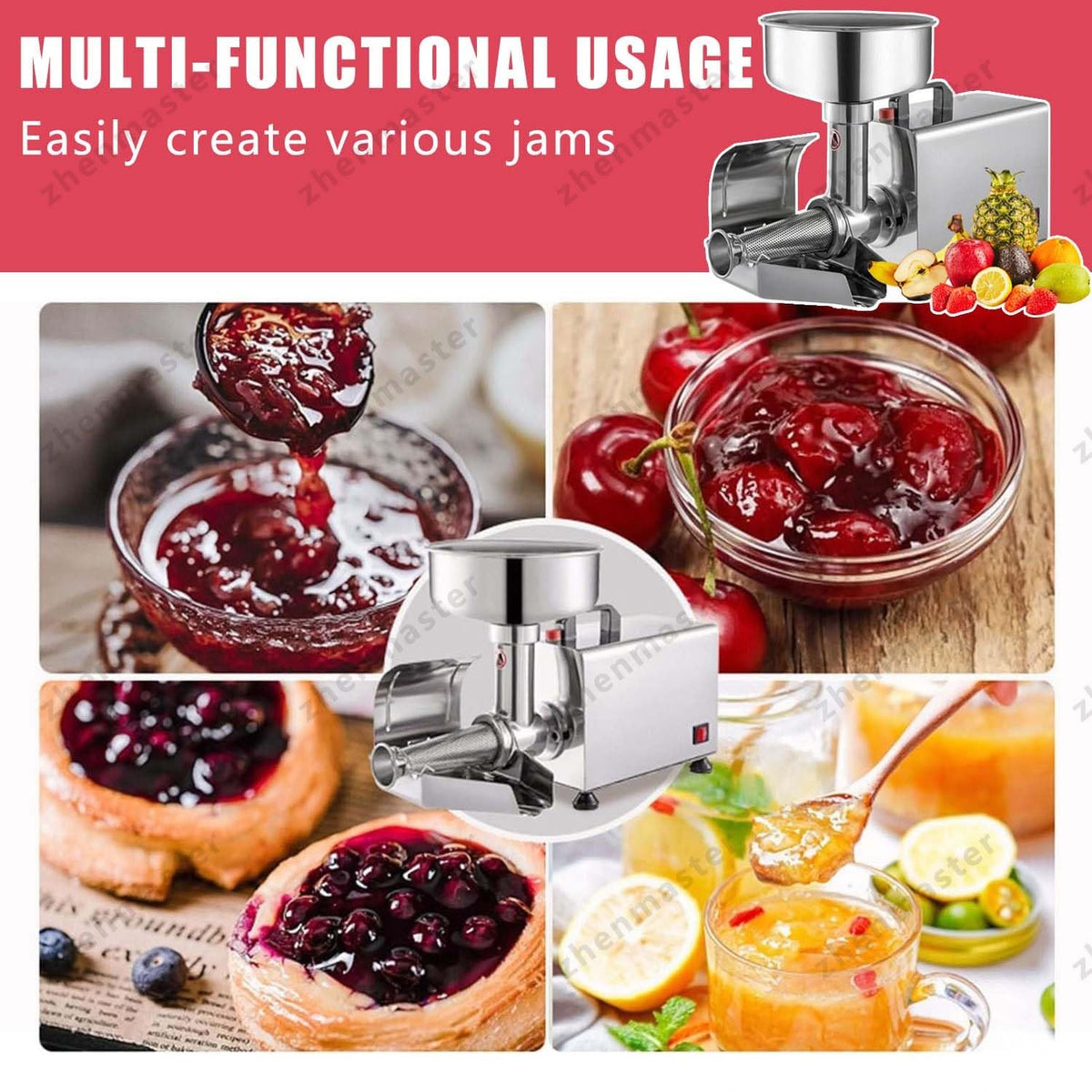 450W Stainless Steel Electric Tomato Strainer and Sauce Maker Z808190