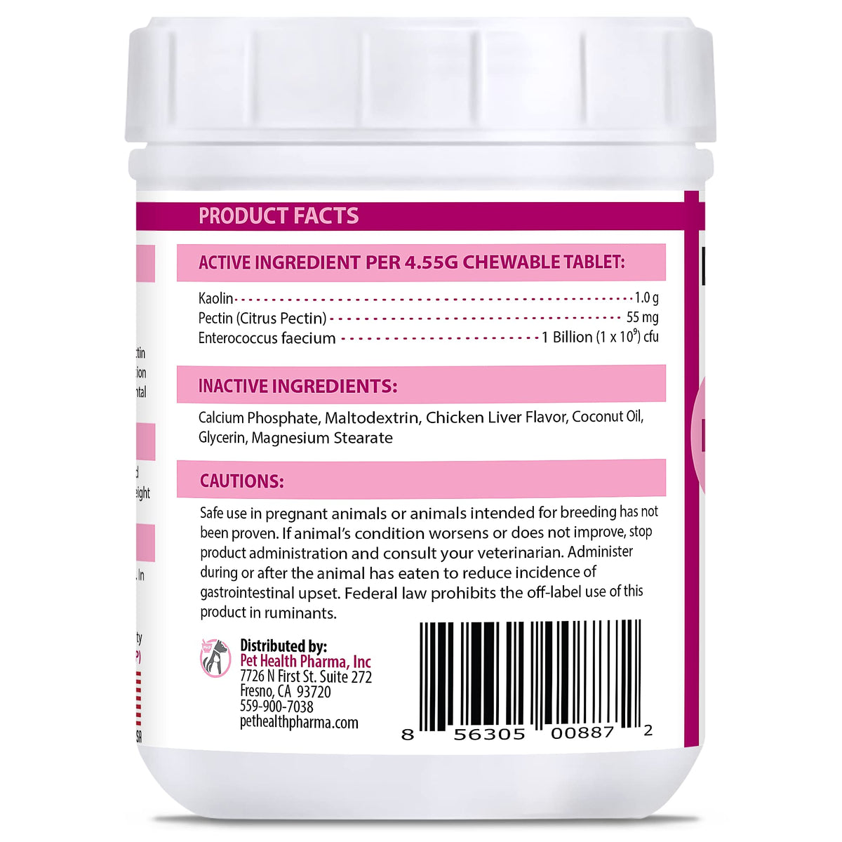 250 Tablets Chicken Liver Flavor Anti-Diarrheal for Dogs & Cats W37549
