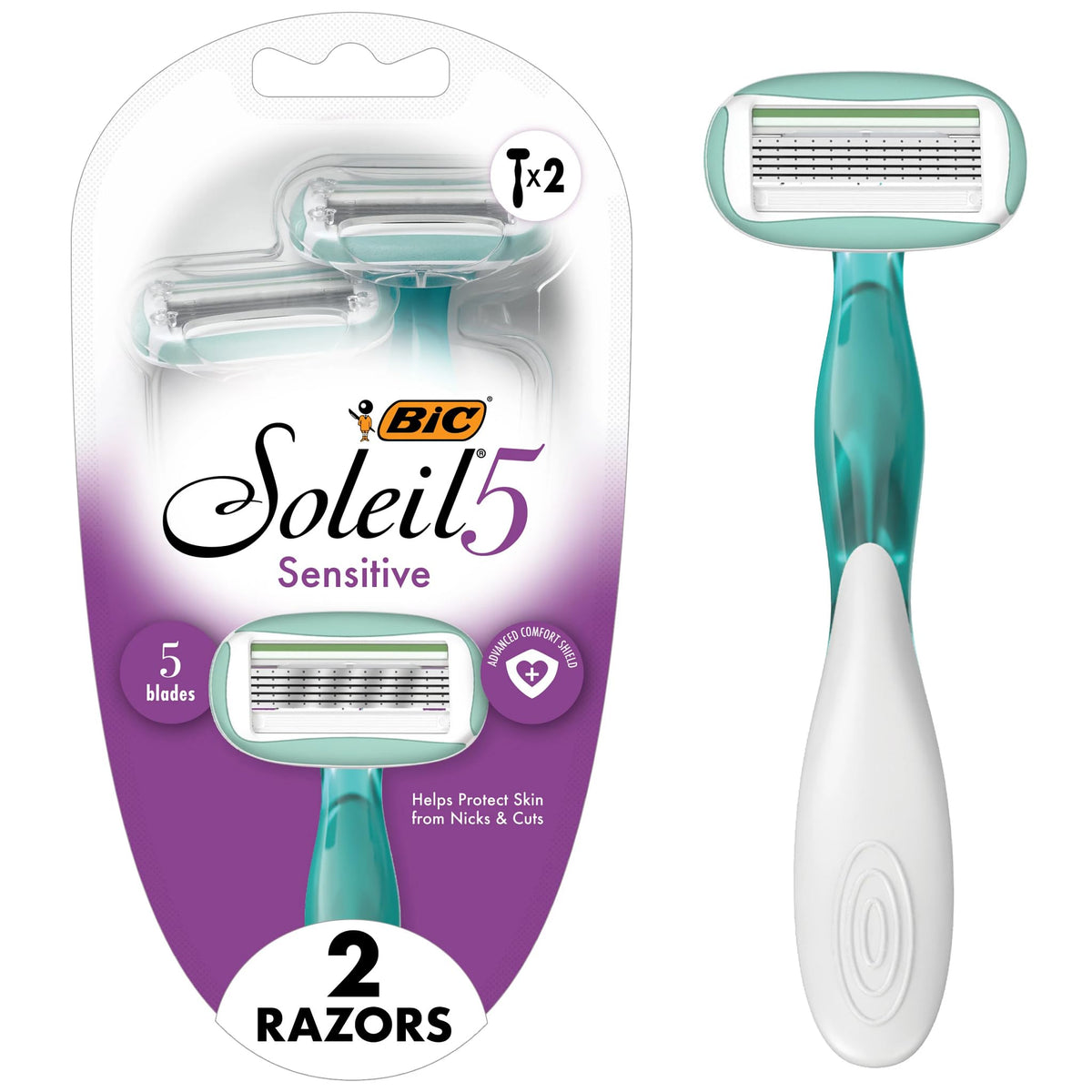 5 Blade Womens Disposable Razors, 2 Count G698979