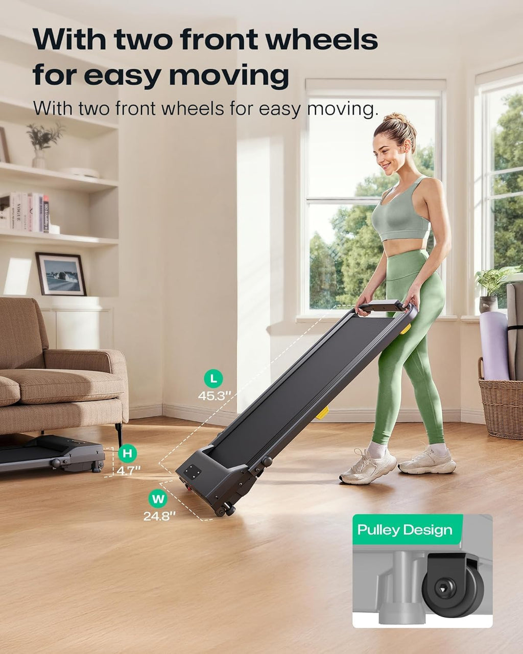 2.5HP Portable Walking Treadmill with Incline C103