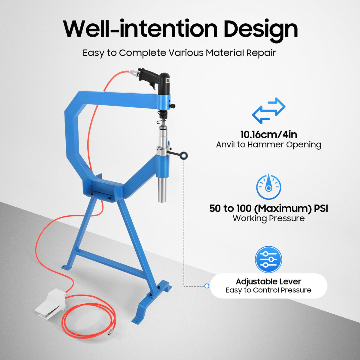 Pneumatic Planishing Hammer with Stand T7263
