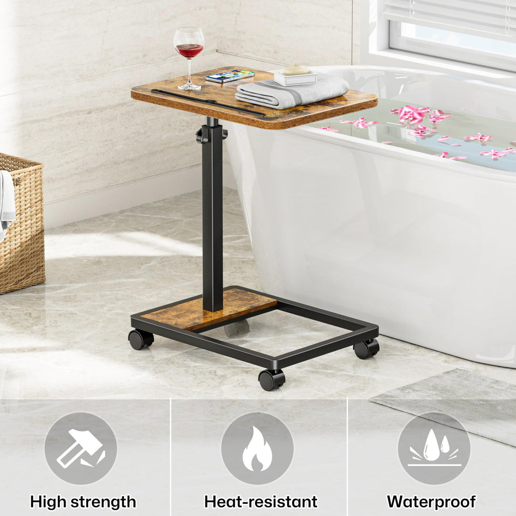 Adjustable TV Tray Table with Wheels K9395