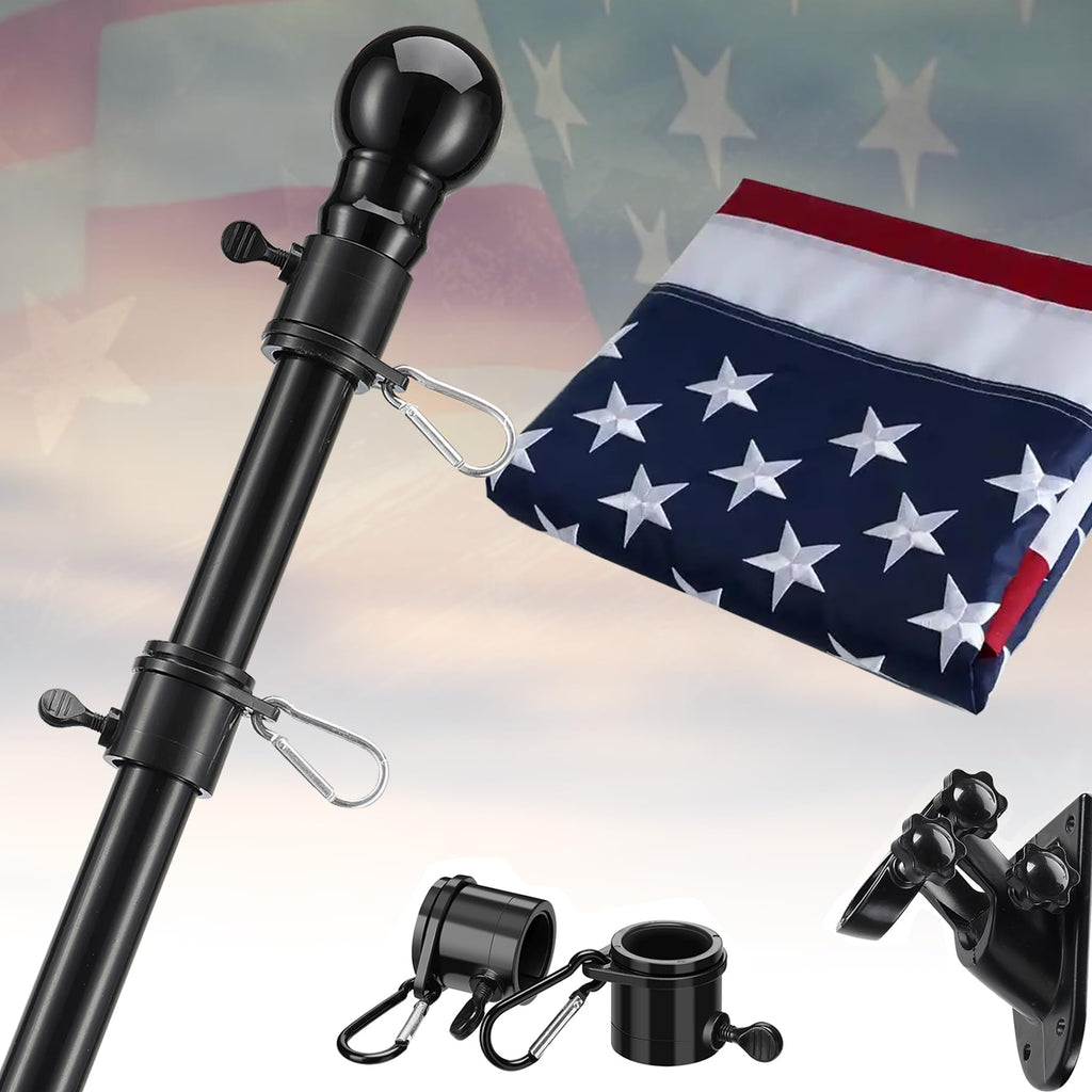 6FT Aluminum Flag Pole Kit with 3x5 US Flag H338578