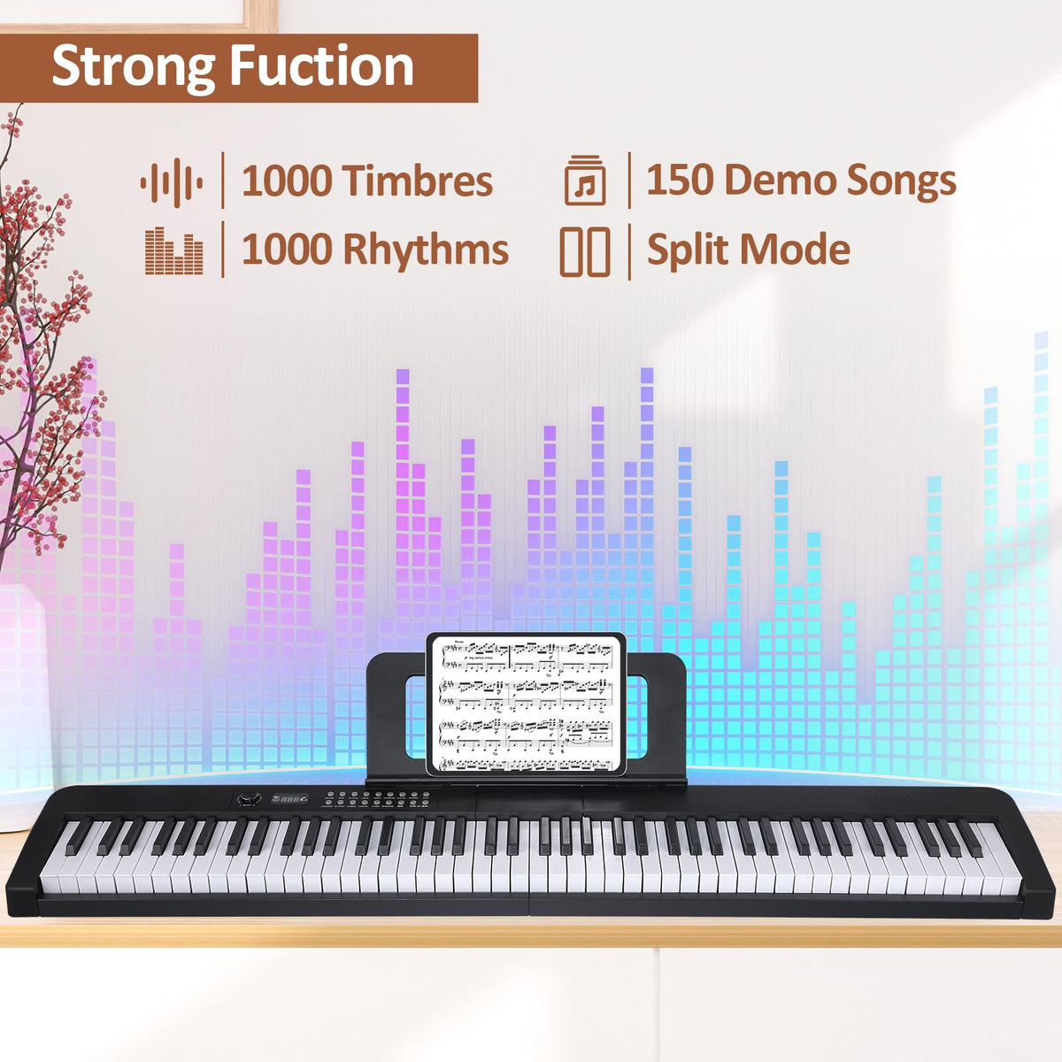 88 Key Electric Digital Piano with Semi Weighted Keys Y551853