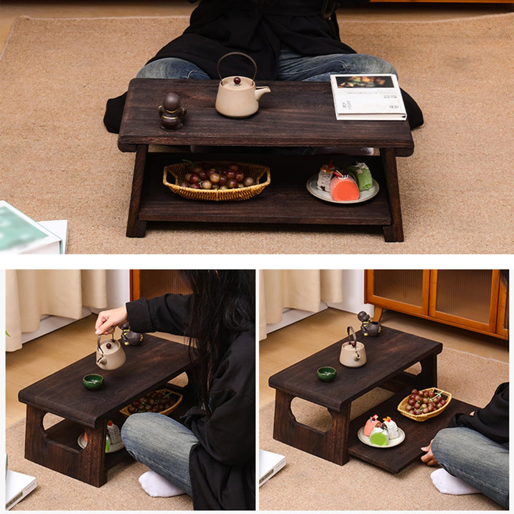 Foldable Japanese Low Floor Table 60x30x22cm Z79994