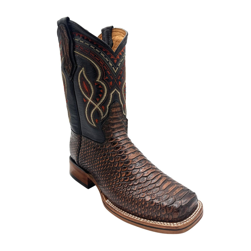 Mens Snakeskin Print Leather Western Boots A616101
